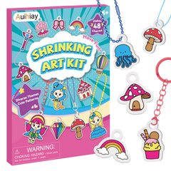 Auihiay DIY Shrinking Art Kit unicorn charms β whimsical backpack decor and safe crafting