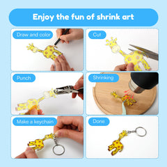 Auihiay shrink plastic kit butterfly clutches for creative jewelry.