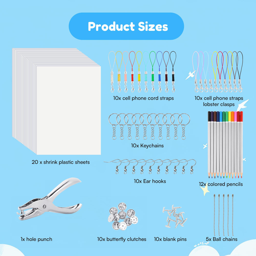 Auihiay shrink plastic kit ornaments and gift tags ideas.