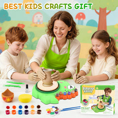 Aujazyble apron and accessories protect clothing while crafting colorful artworks.