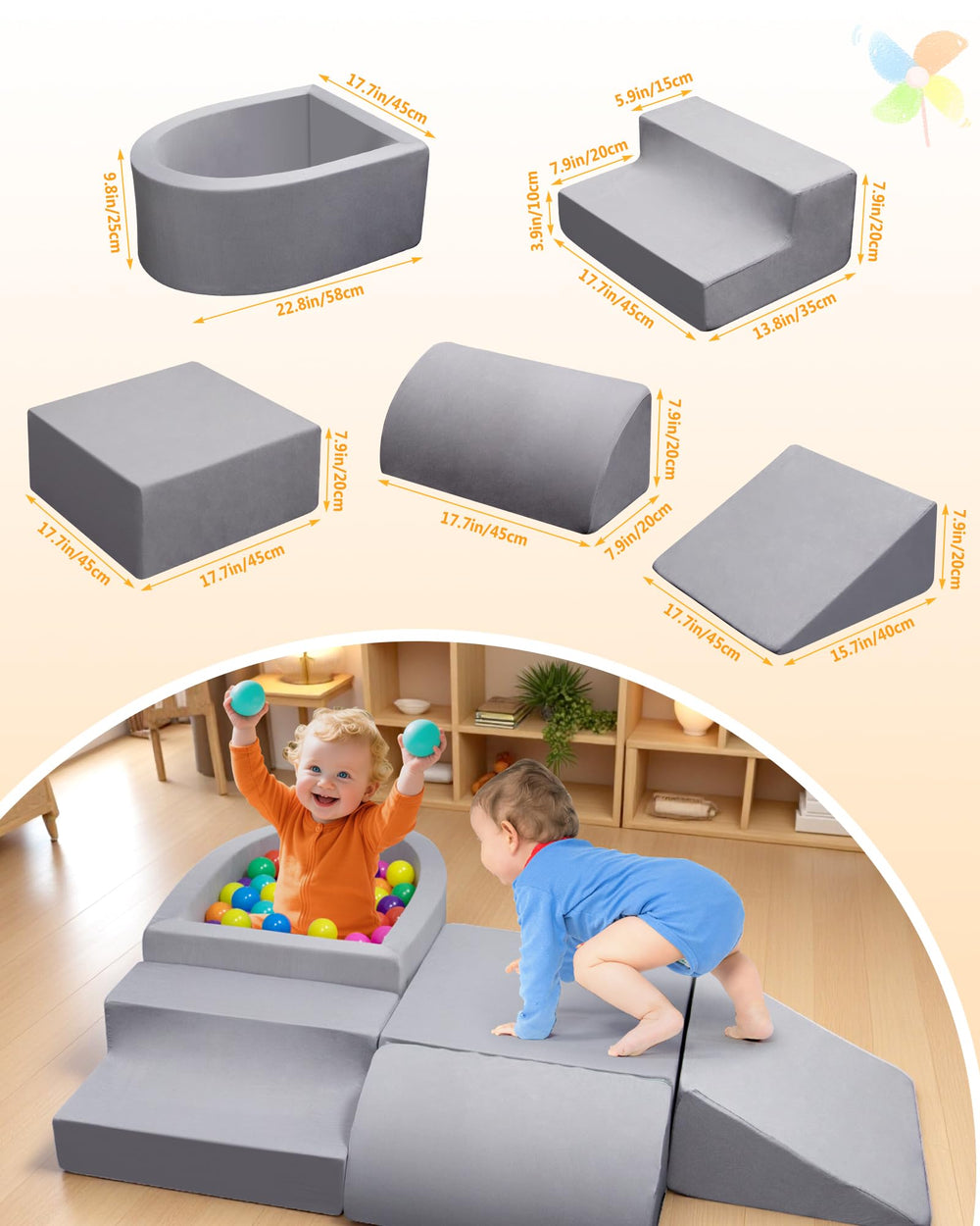 Auksay soft fabric cover highlights gentle touch during play.