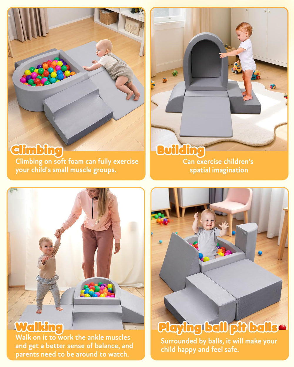 Auksay ball pit not included in package, compatible with our ball sets.
