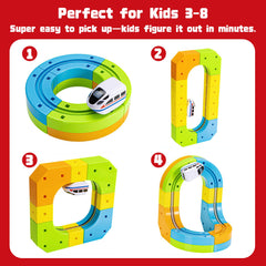AUKTWE 360-degree movement enables sideways travel and upside-down loops for active play.