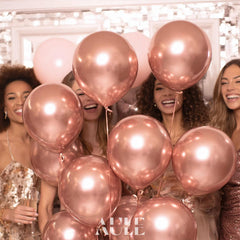 AULE rose gold metallic balloon wedding decor, ideal for photo-worthy backdrops.