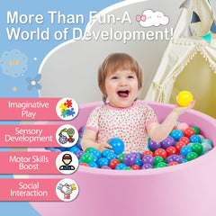 Aunekiv CPC-certified ball pit provides a safe gift for birthdays.