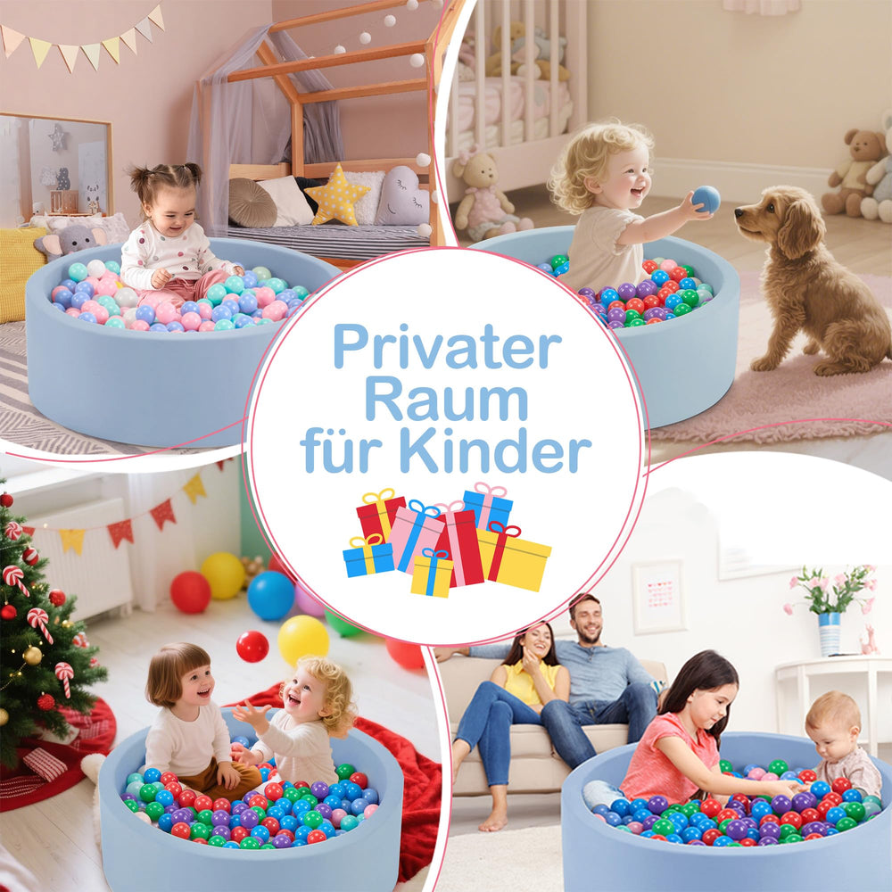 Aunekiv ball pit during easy setup and expansion