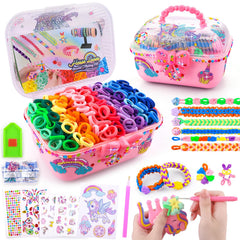 Auney bracelet making kit with unicorn stickers to boost creativity