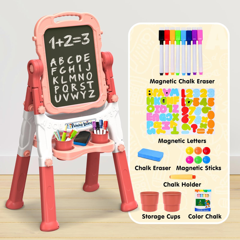 AuntyFey easel rotates 360 degrees to support group play.