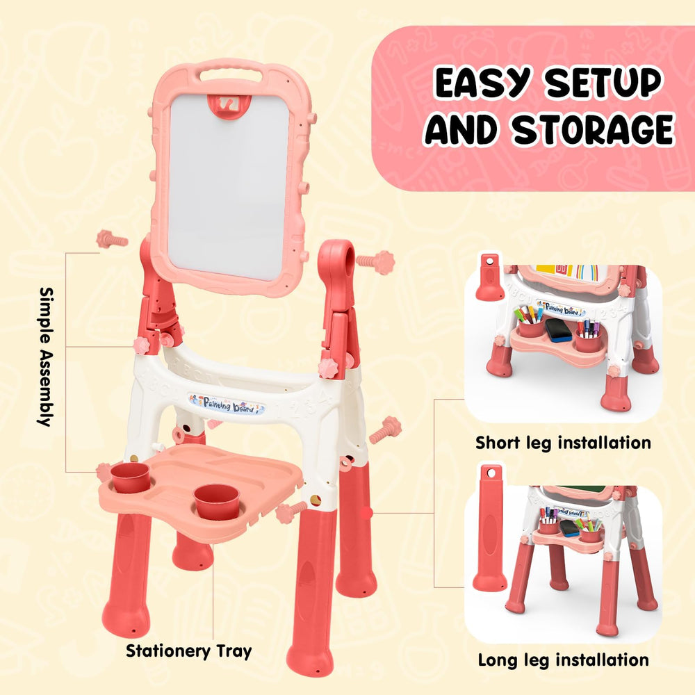 AuntyFey easel uses safe PP material for durable, kid-friendly use.
