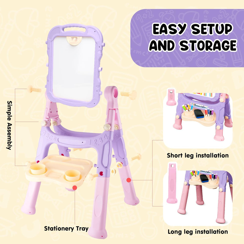360-degree rotation on AuntyFey Easel for flexible viewing.