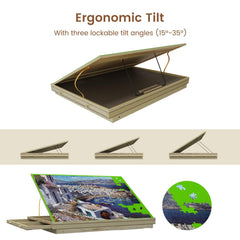 Auoleru puzzle board cover provides dust-free storage between sessions.