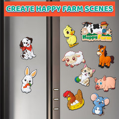 AUREDSHIP fridge magnet rabbit: kid friendly and wipeable for quick cleanup