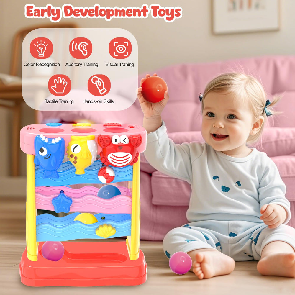 AuroTops Pound A Ball four balls included encourages exploration and variety during playtime