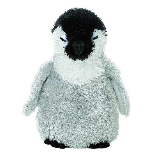 Aurora Baby Emperor penguin plush in gray offers cozy snuggles and soft texture for kids.