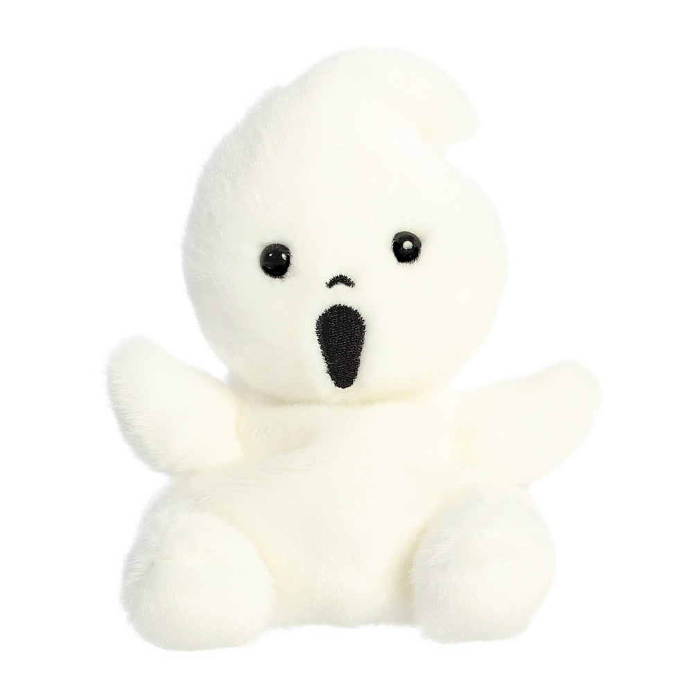 Aurora Boo Ghost Palm Pal plush in white, a soft pocket-sized companion for cozy play.