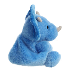 Aurora Palm Pals Tank Triceratops blue back view, delightful decor for a kid's room