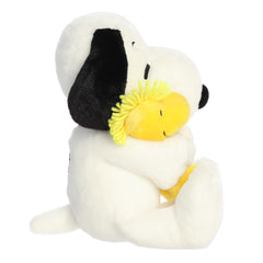 Aurora Adorable Peanuts Big Hugs Snoopy and Woodstock plush, licensed charm for gift giving and nostalgia.
