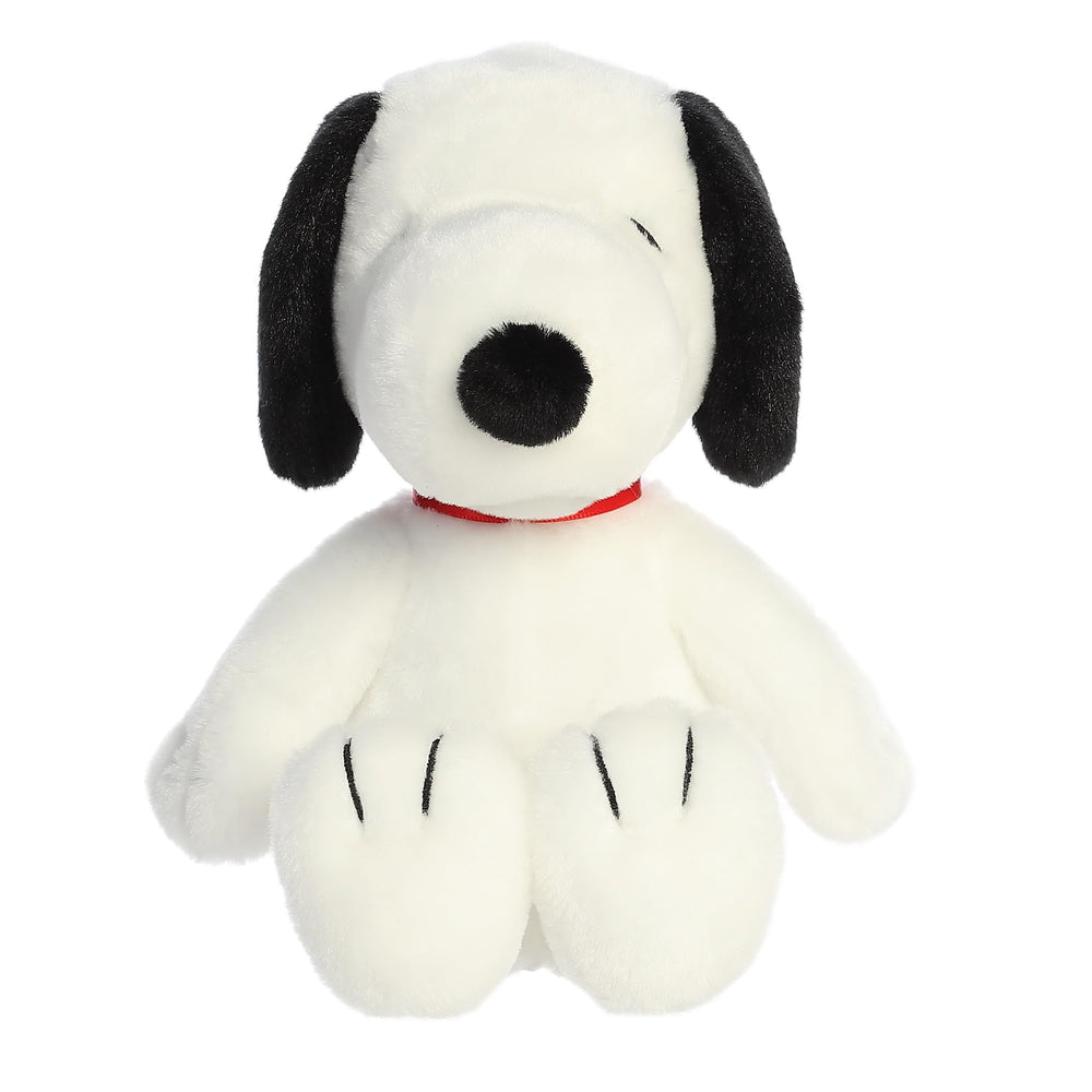 Aurora Adorable Peanuts Floppy Snoopy plush full-body view, perfect cuddle companion.