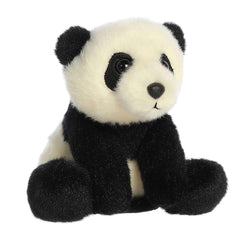 Aurora Adorable Shoulderkins Min Panda plush texture conveys durable, fluffy comfort.