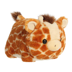 Aurora Gerald Giraffe plush in brown, ideal bedtime cuddle.