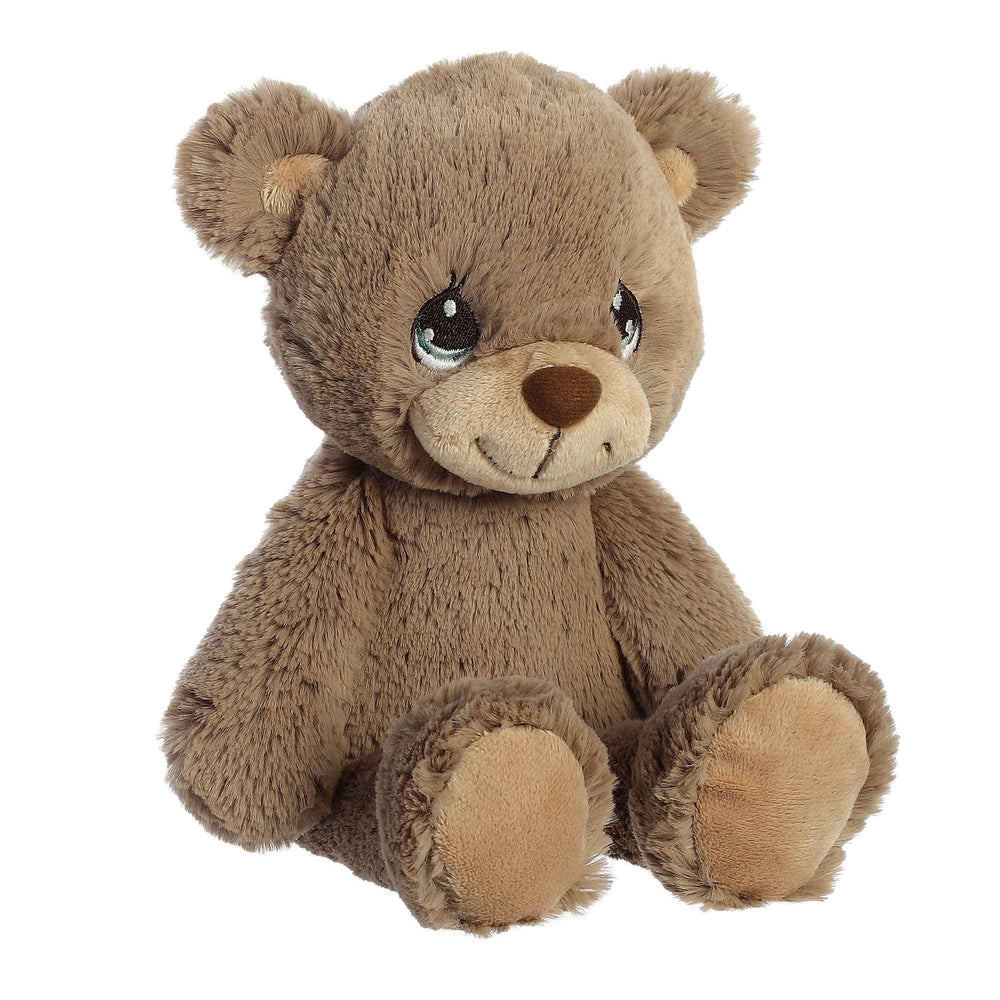Close-up of Aurora Barley Bear showing soft deluxe fur and teardrop eyes.