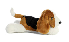 Aurora Basset Hound 12-inch plush ideal for display and cuddles.