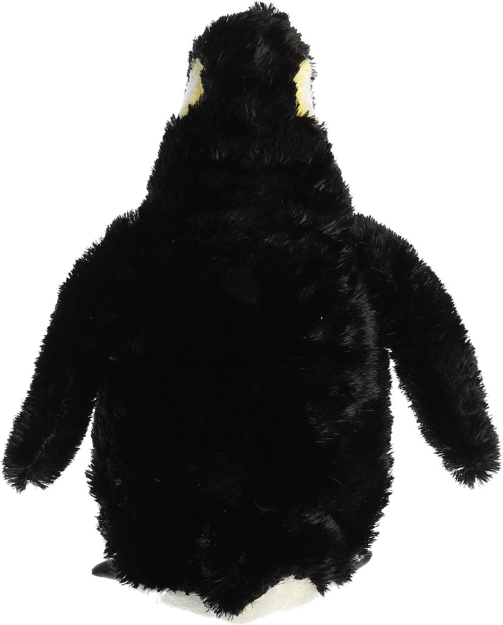 Aurora bean-filled penguin plush highlighting soft weight for gentle play.