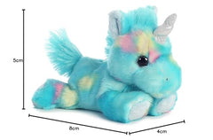 Aurora Blueberryripple Unicorn plush with bean pellets for stable play.