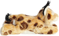 Aurora Bobby plush with black ear tufts, an adorable companion for kids.