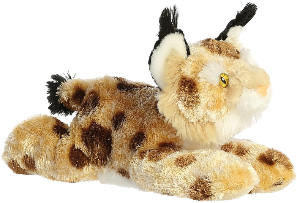 Aurora Bobby stuffed animal 12in with brown spotted coat, soft plush for cozy cuddles.