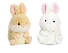 Aurora Lively Bunny plush, 5-inch beanbag, soft and cuddly for playtime.