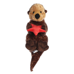 Aurora Cali Otter Flopsie furry texture up-close for tactile play.