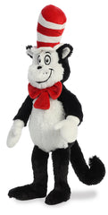 Aurora Cat in the Hat plush, face detail capturing classic character charm.