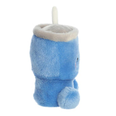 Aurora Cliff Travel Cup blue plush highlights soft fluffy texture.