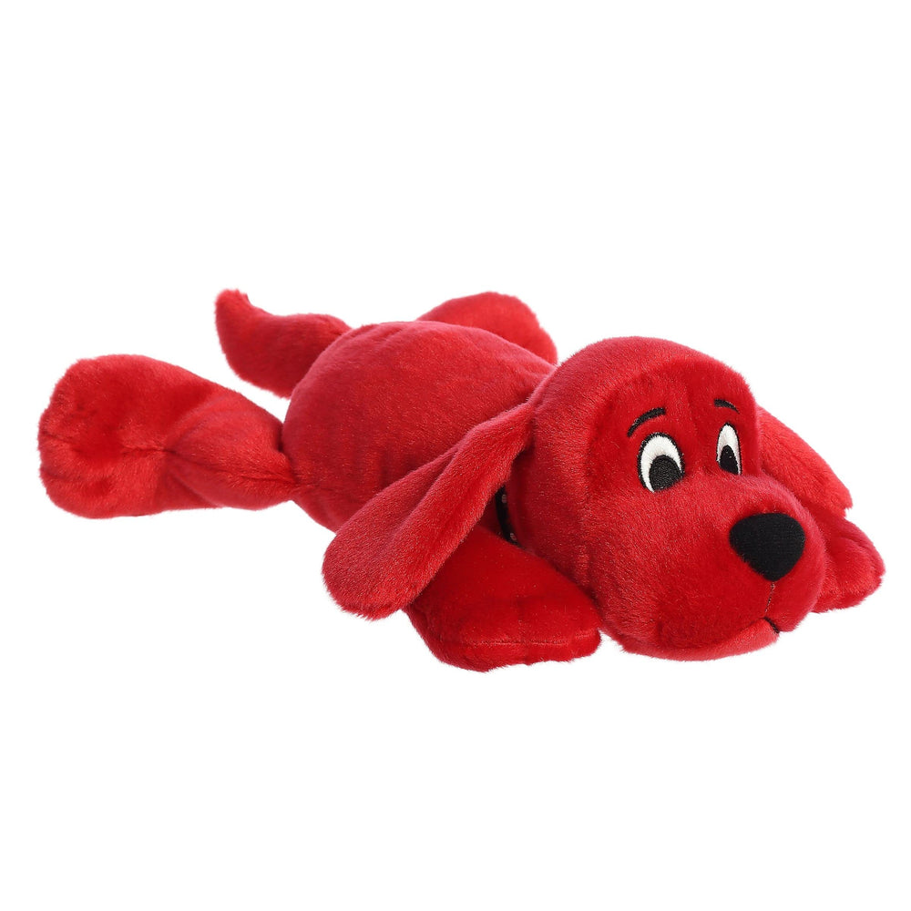 Aurora Clifford plush featuring a decorative ribbon collar for personality.