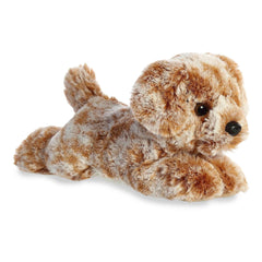 Aurora Coco Lab Mini Flopsie face close-up with soft brown fur for cozy hugs