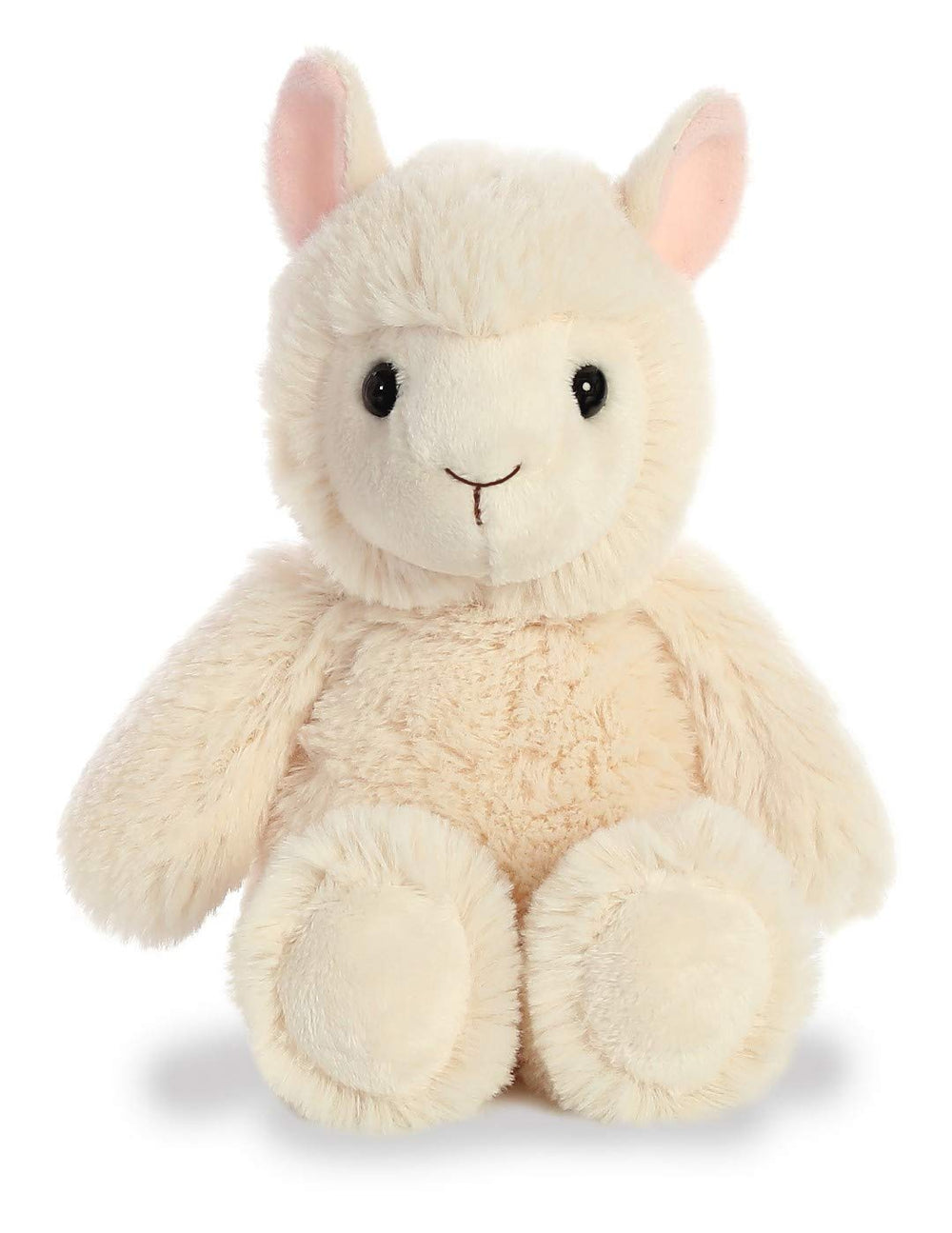 Aurora Cuddly Friends 8-Inch Cream Llama front view, ultra-soft plush for hugging.