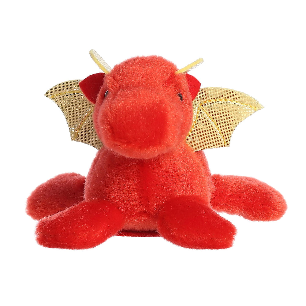 Aurora Daring Dragon plush with soft red fur for cuddles and adventures