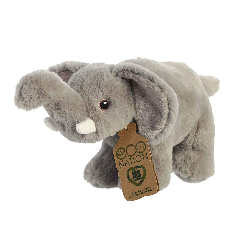 Aurora Eco Nation Elephant with embroidered eyes and tusks visible