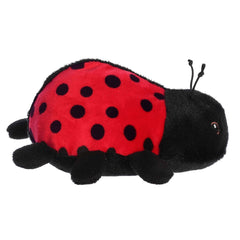 Aurora Eco Softies Ladybug plush measures 6 inches tall for portability