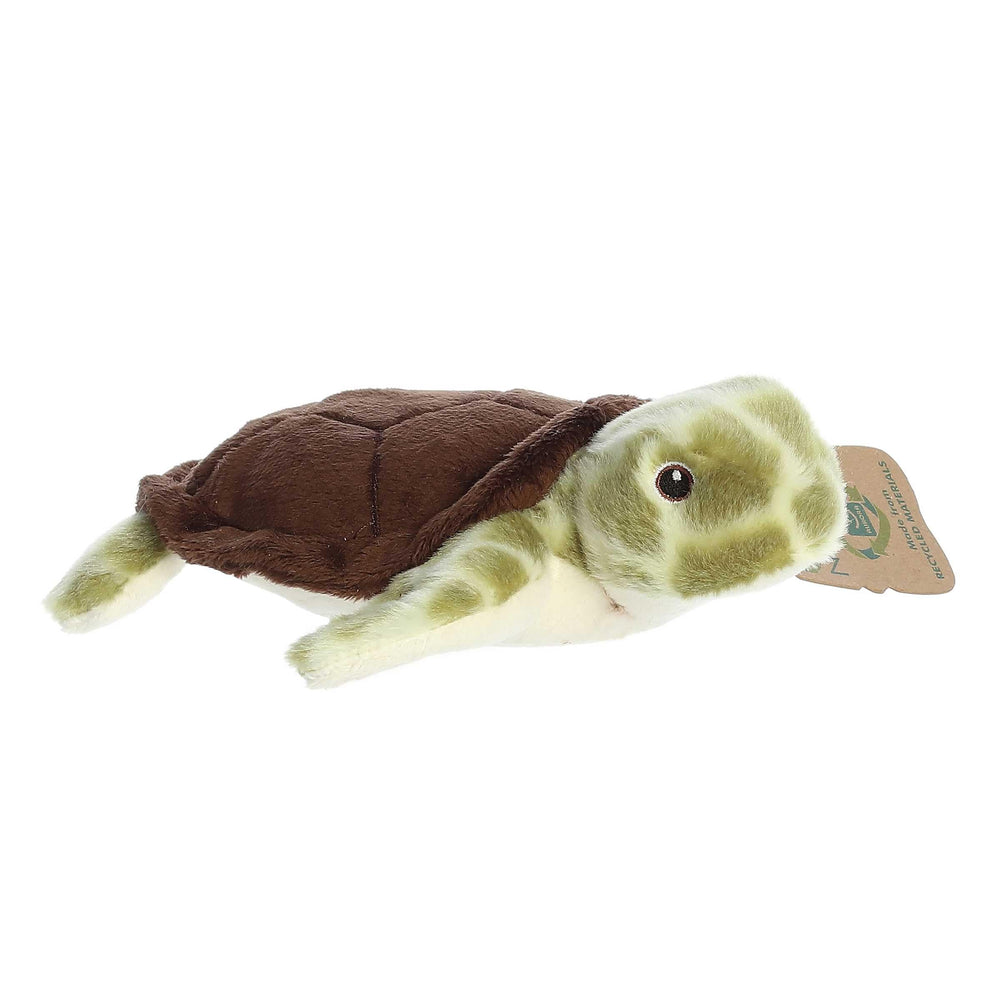 Aurora Eco Softies Sea Turtle soft fabric close-up communicates gentle textures.