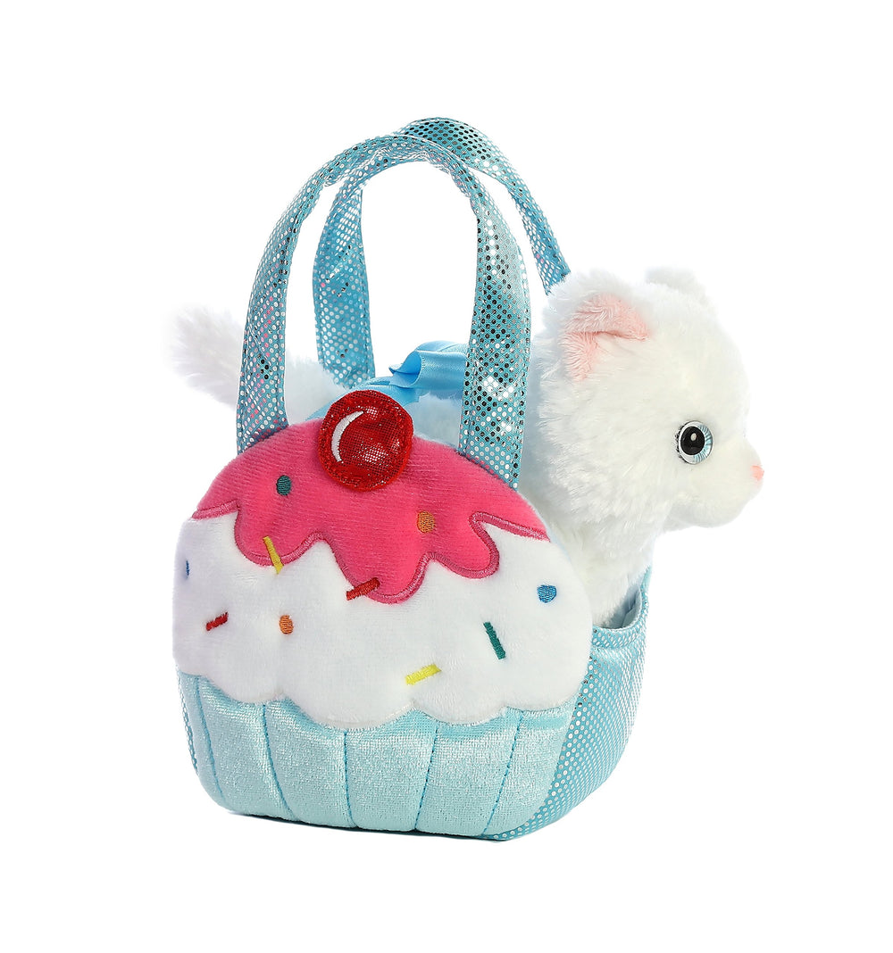 Aurora Sweets Kitty plush with purse for imaginative dress-up fun.