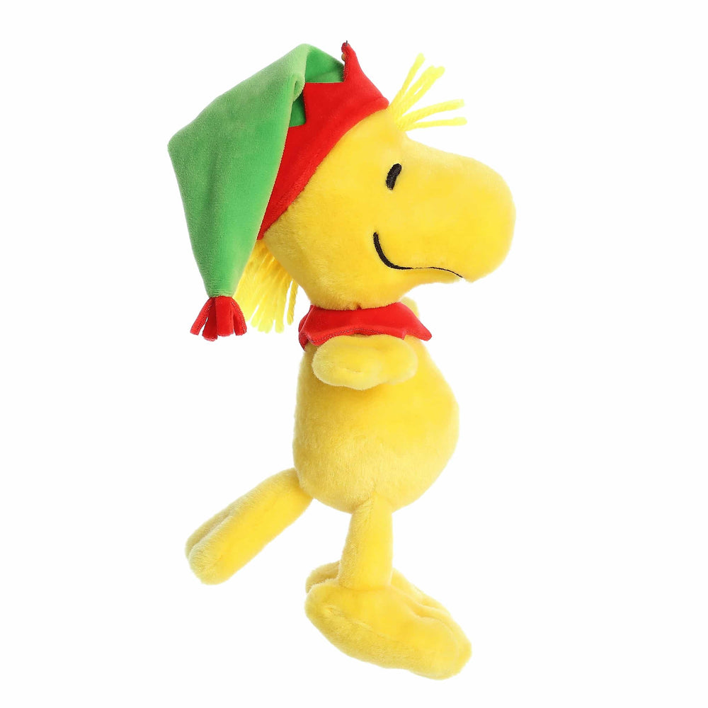 Aurora Festive Peanuts Woodstock plush features bean pellets for stable posing and safe play
