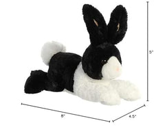 Aurora Flopsie Dutch Rabbit Black cuddly texture ideal for gifting
