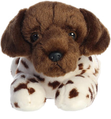 Aurora Gio German Shorthair Flopsie plush with a long tail sparks storytelling adventures