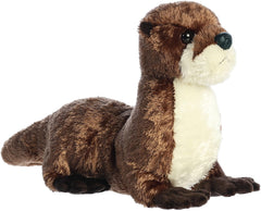 Aurora River Otter Flopsie face plush, ideal for cozy bedtime hugs