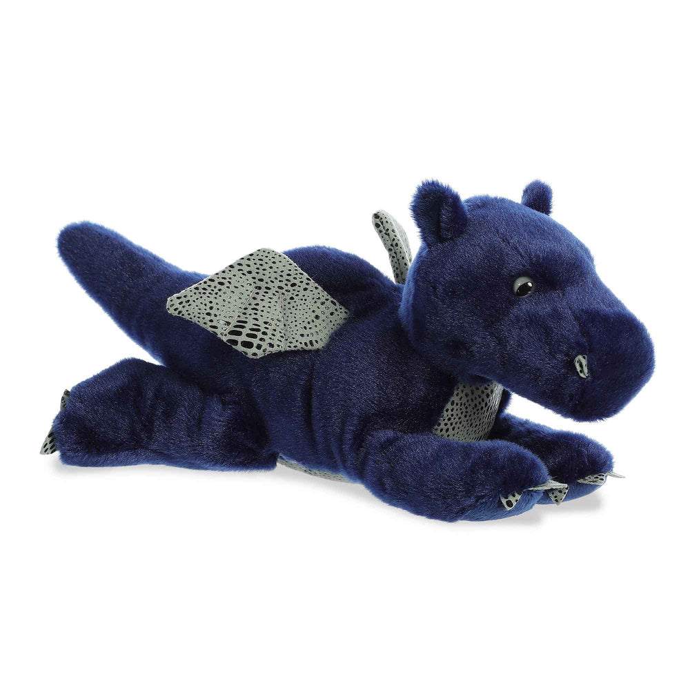 Aurora Flopsie Sapphire Dragon face close-up for cuddly appeal