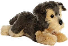 Aurora Flopsie Yorky 12-inch gray plush, soft and safe for all ages.