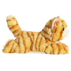 Aurora Ginger Cat plush with bean pellets for stable, safe cuddle toys.