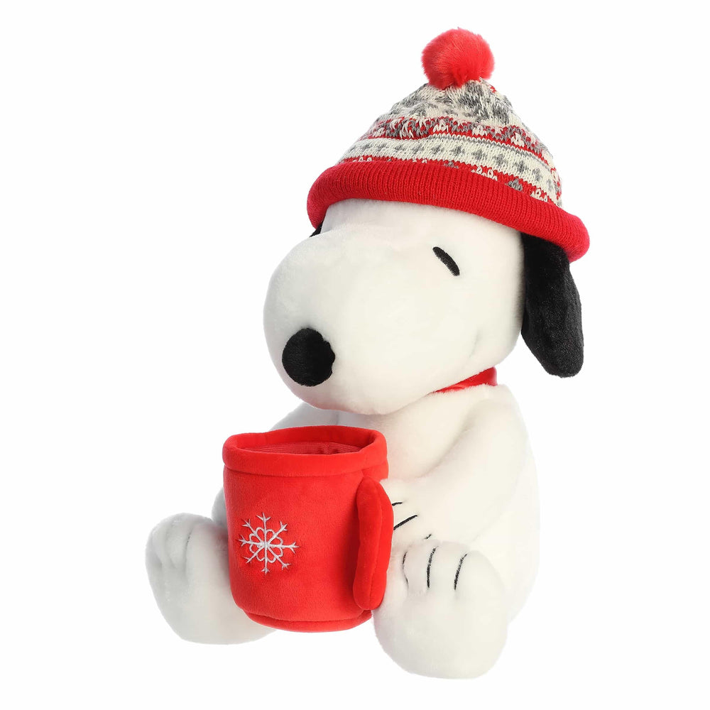 Aurora Holiday decor Snoopy plush for festive setups.